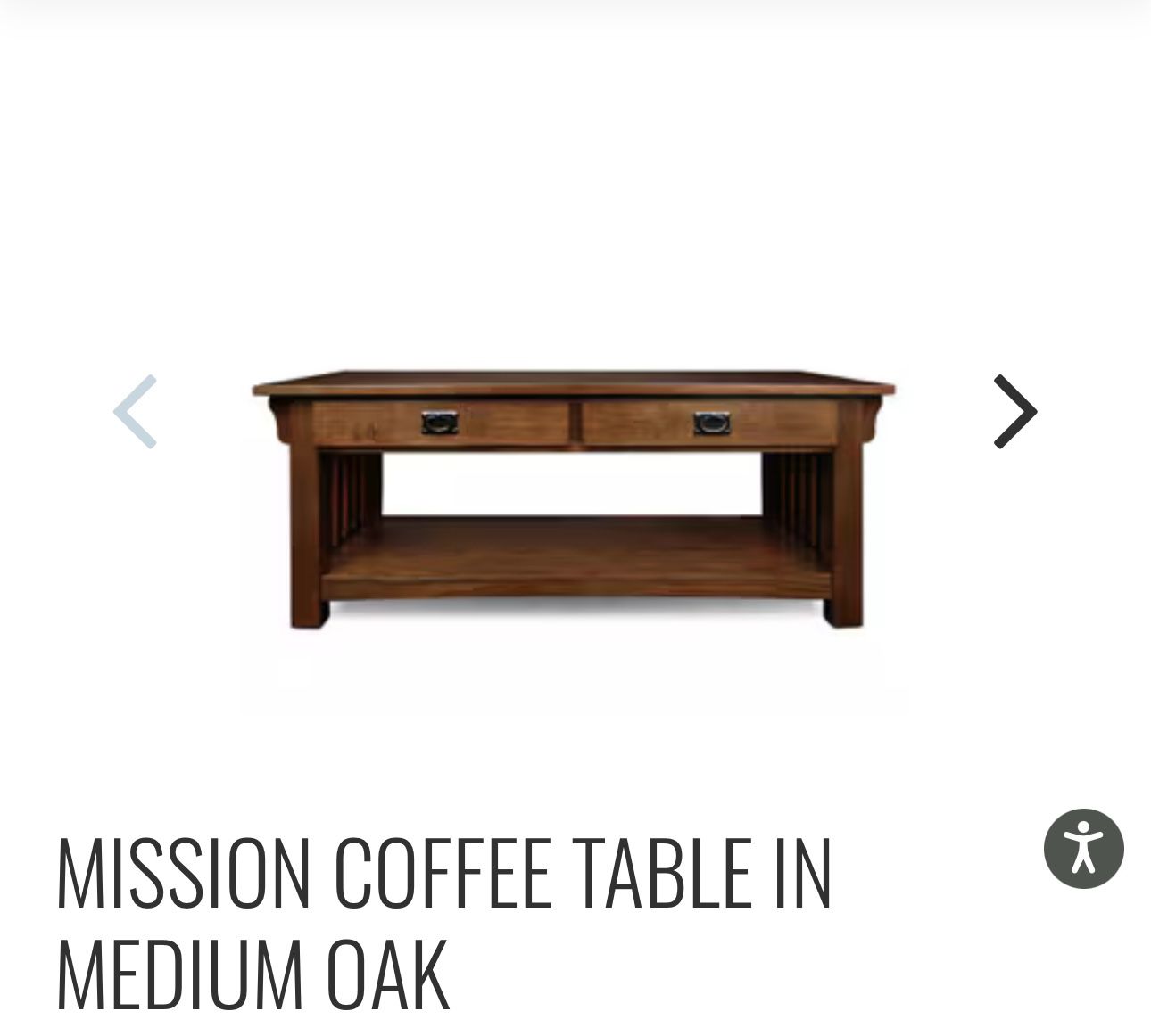 Oak Wood Coffee Table