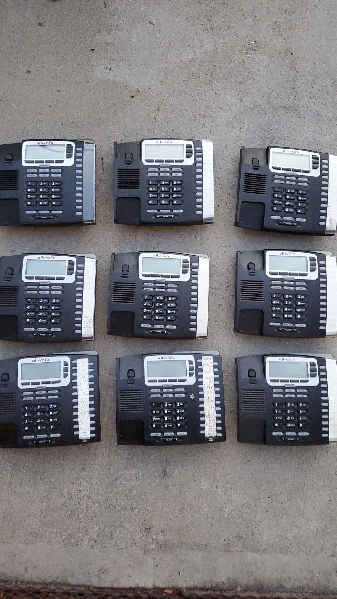 Allworx telephones model 9224 and 9212