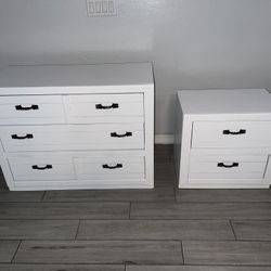 White Small Dresser Set