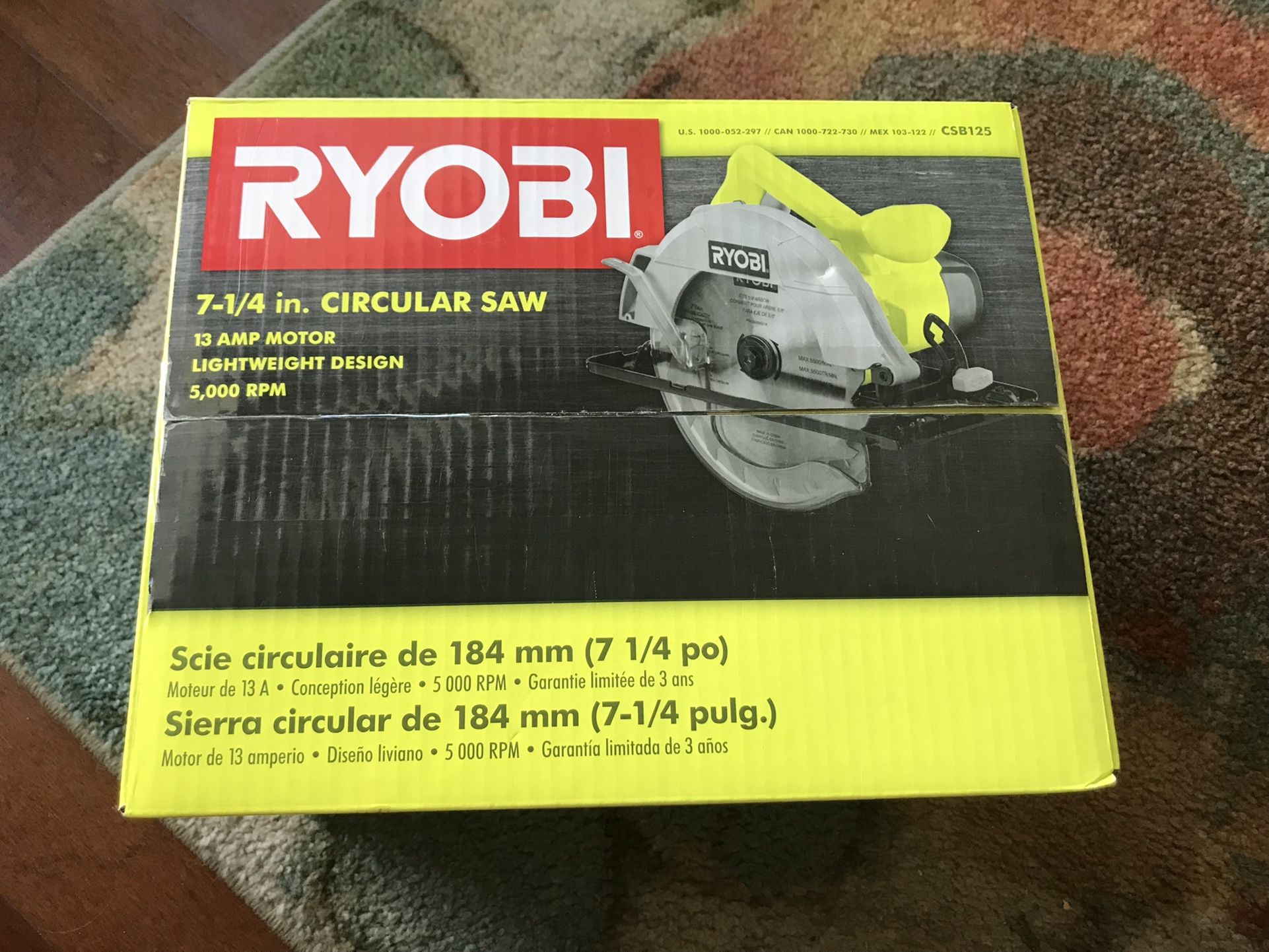 7 1/4 Ryobi Circular Saw New In Box