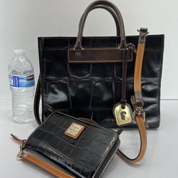 Used-Dooney & Bourke Crossbody Handbag And Wallet