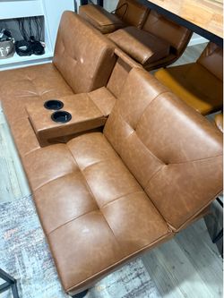 Brown couches for sale pair