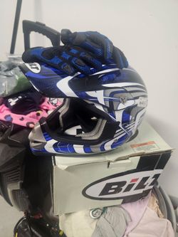 Motorcycle Helmet and Gloves