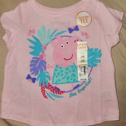 Baby/ Toddler Girl's Peppa Pig Pink Shirt Size 12 Months NWT!