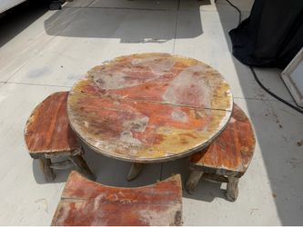Wood table and chairs
