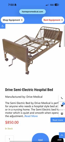 Semi electric bed