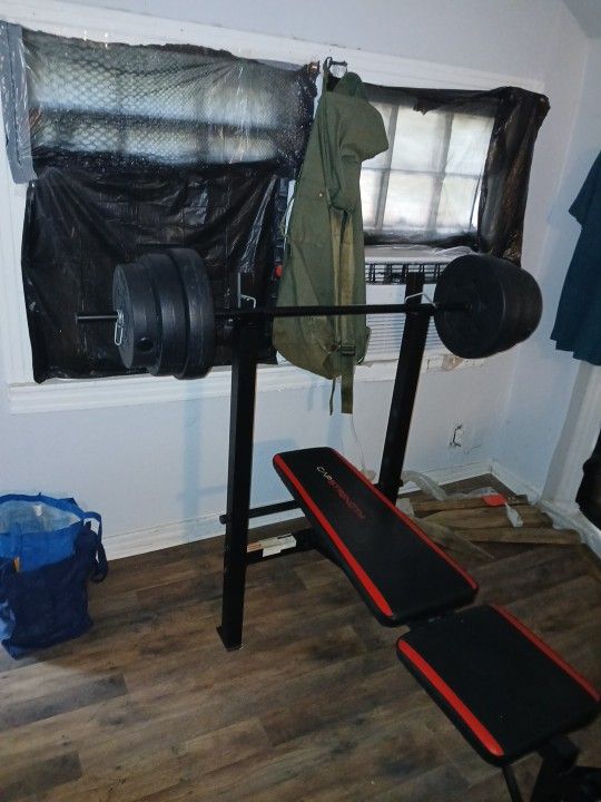 Weight Bench And 90lbs Weight