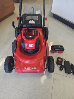 Craftsman V60 Cordless 21" Push Lawnmower  w/ 5Ah Battery & Charger P817661-1