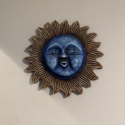 Blue Sun Wall Decoration
