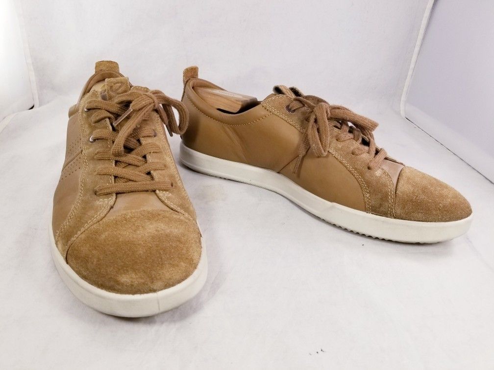Ecco man shoes sneakers athletic tan suede size 45/ Price Is - Main Image