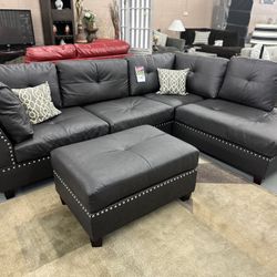 Sectional With Ottoman