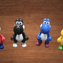 SUPER MÁRIO BROS. BUNDLE OF 4 YOSHIS MINI 3” COLLECTIBLE FIGURES