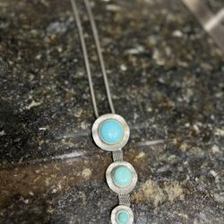 Boho Turquoise Statement Necklace 
