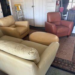 Real Leather Living Room Furniture 