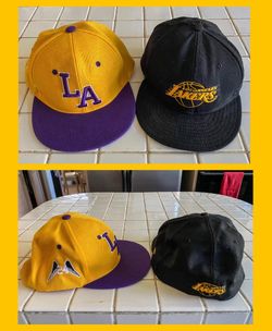 2 lakers hats