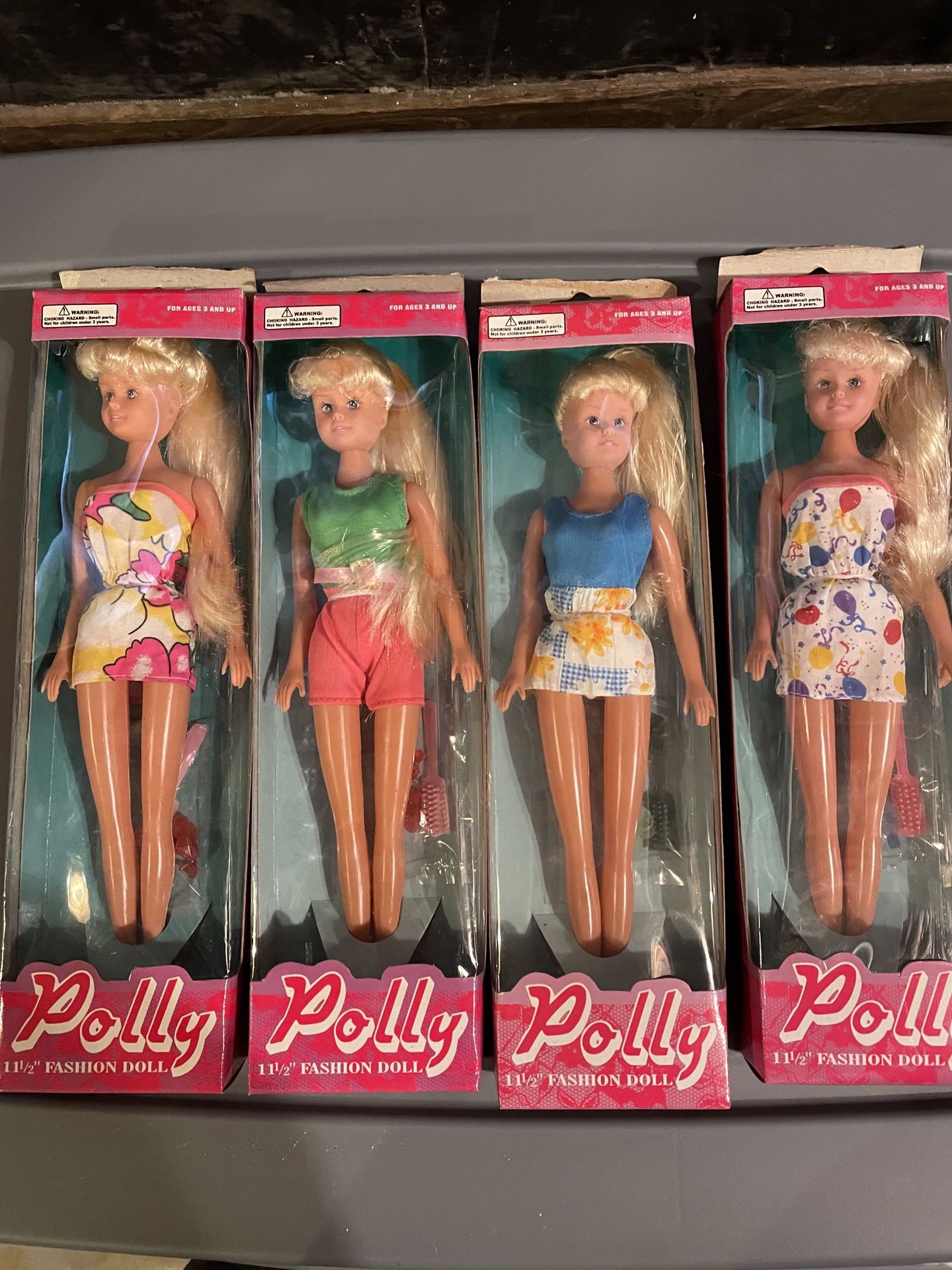 NOS POLLY 11.5” FASHION DOLL BARBIE CLONE VINTAGE 1980’S NEW ROOTED HAIR BLONDE 
