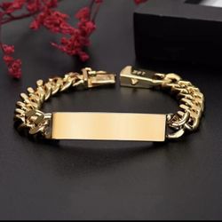 NEW 18K Gold Cuban Bracelet Unisex women’s men’s gold plated