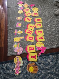 Softball theme banners