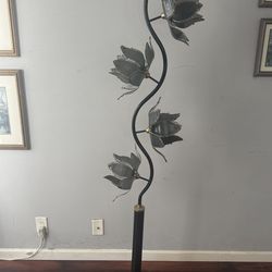 Retro lotus flower floor lamp vintage rare 72” tall