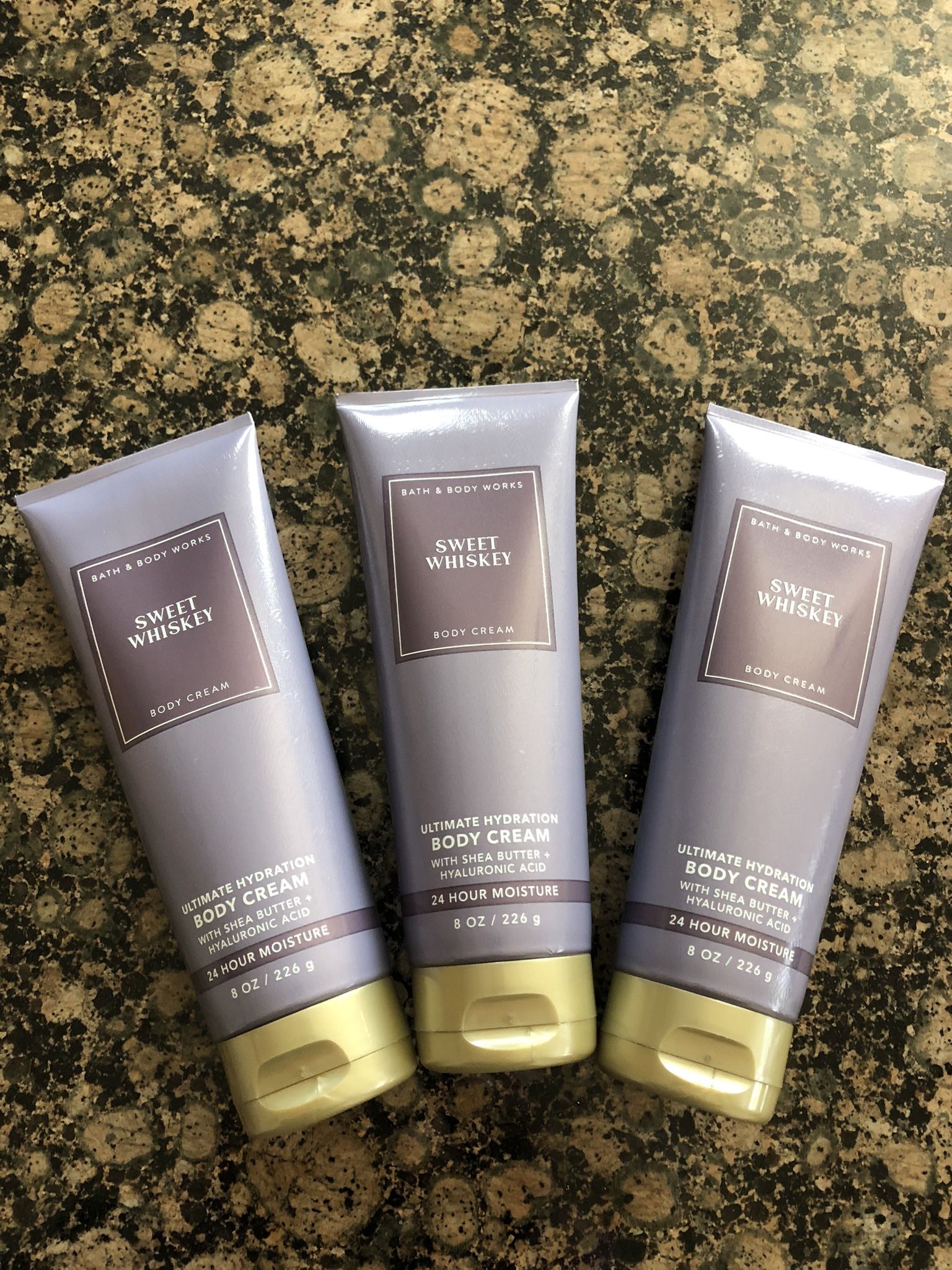 3 New Sweet Whiskey Ultimate Hydration Body Cream for $28