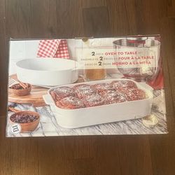Over and Back 2-Piece Oven to Table Set - White (Brand New)