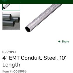 4” X 10’ EMT Conduit
