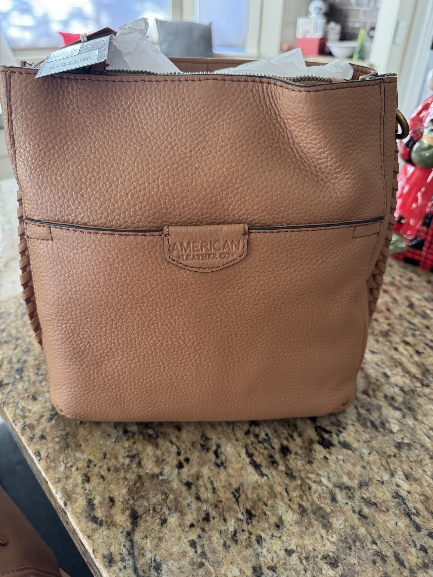 Purse-American Leather Co-Luca Triple Entry Crossbody