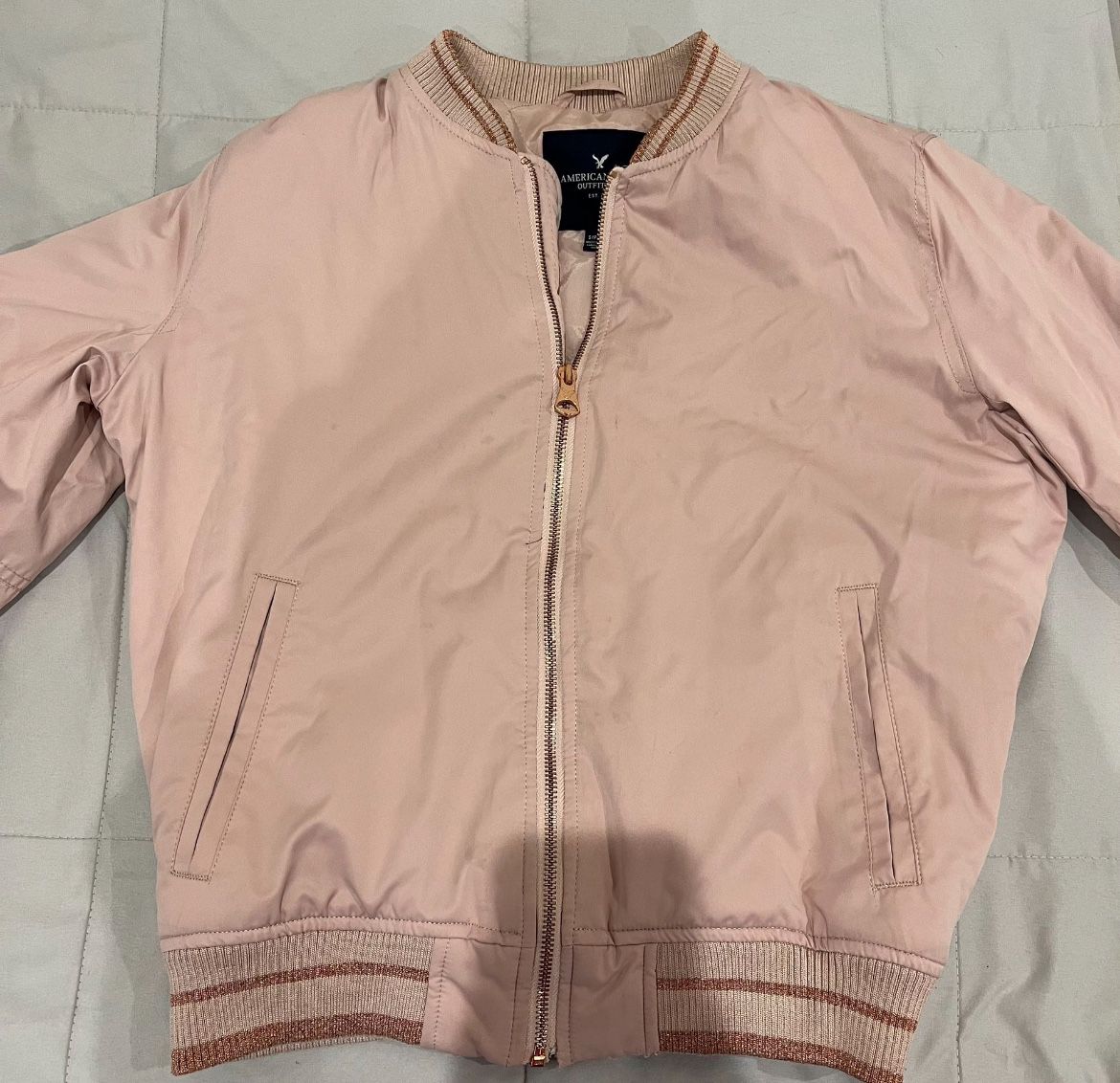 American Eagle Pink Bomber Jacket - Size S