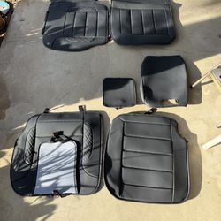  Chevy Silverado Seat Covers Full Set 2007–2018 Crew Cab Black Diamond Stitch