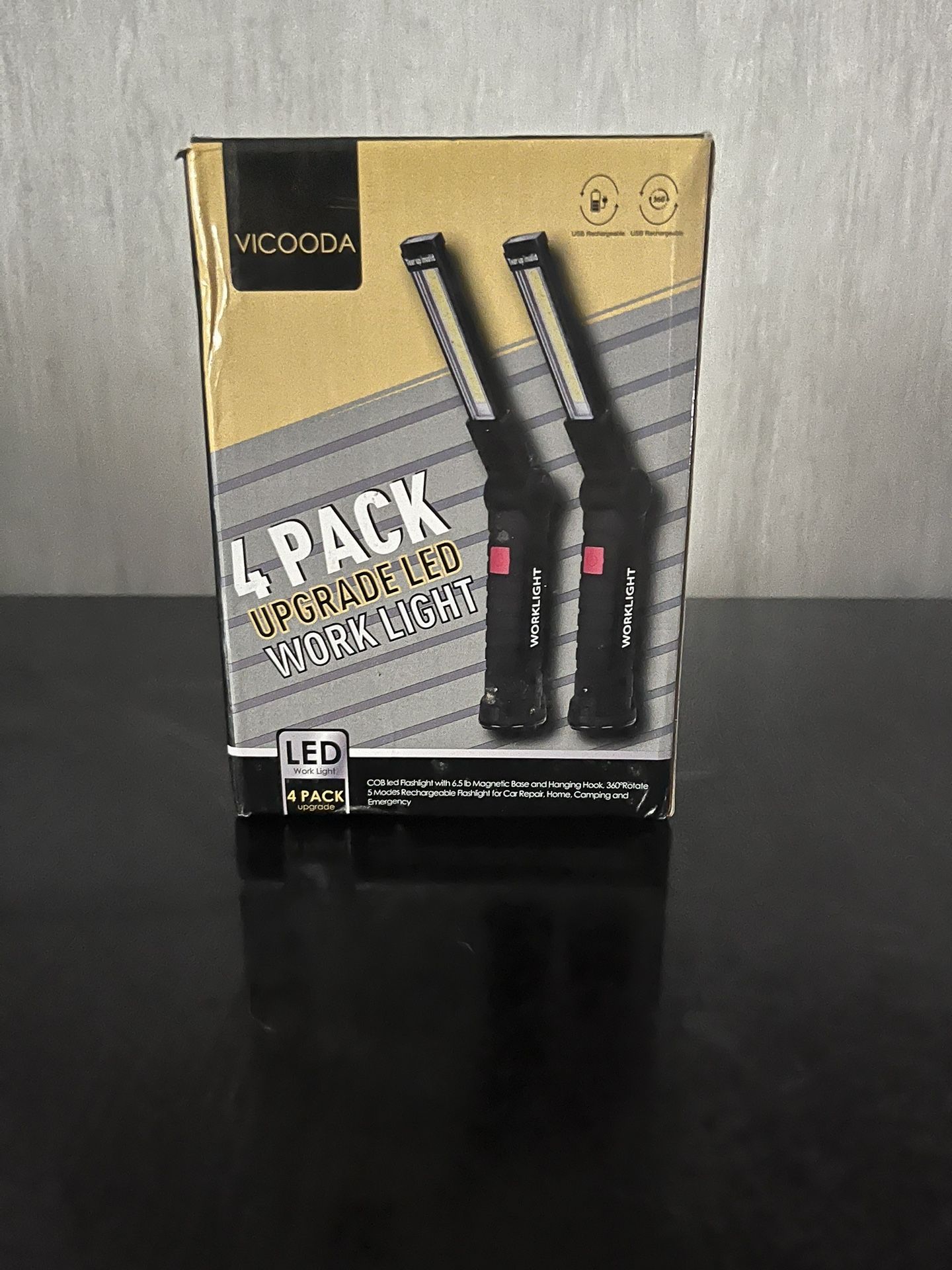 Rechargeable Work Lights - 4 Pack