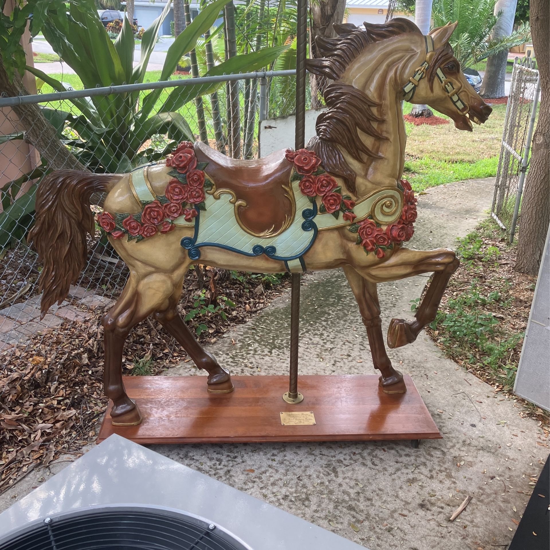 Carousel Horse Life Size Victoria Rose Hand Carved By Dr John Rogers Garton Sculpture Statue