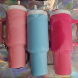 Mini Tumbler Keychains 3 Pack New!
