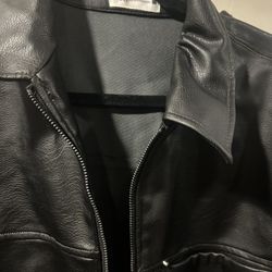 Zara Black Large Leather Shirt