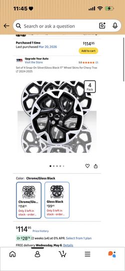 Rim Wheel Skins for Chevy Trax 2026
