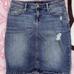 Banana Republic Blue Denim Skirt - Size: 0 