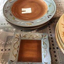 Demdaco Indian Summer Hand Painted Pottery Dishes Cash/Venmo Pickup White Bear Lake Home