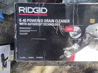 K45 powered drain cleaner with auto feed
