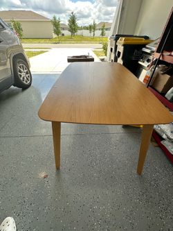 Light wood mid century table