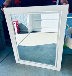 White wall mirrors (2)