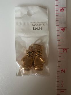 Gold over Stainless Steel Boxing Glove Pendant
