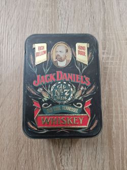 Vintage jack daniels old #7 old time Tennessee whiskey double tin