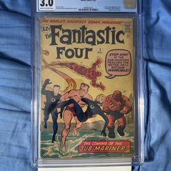 Fantastic Four #4 CGC 3.0 (Marvel Comics May 1962) 1st Silver Age Sub-Mariner