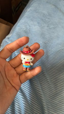 Hello kitty western bag charm