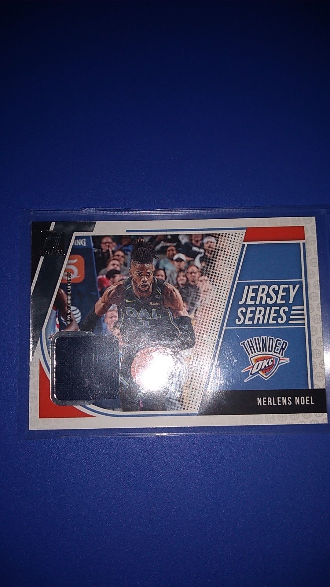 Oklahoma City Thunder Nerlens Noel Jersey Patch Card ( Game Worn )