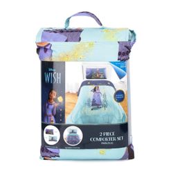Disney Wish 2-Piece Comforter Set Twin/Full - Reversible Bedding for Kids