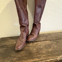 Giuseppe Zanotti Python Snake Leather Burgundy Boots