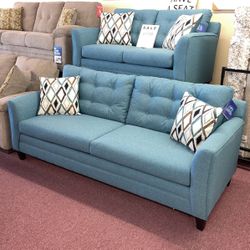 🇺🇸HUGE Blowout Furniture Sale!🇺🇸 Brand New Sofa Loveseat Set W/ Designer Accent Pillows Included!