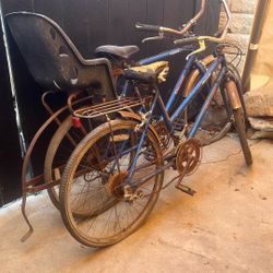 Two old bikes, bottom at Sears men and ladies make offer
