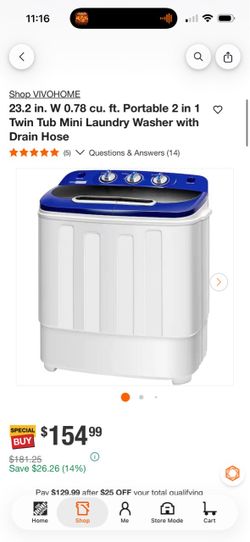 Vivo Home portable washer / dryer