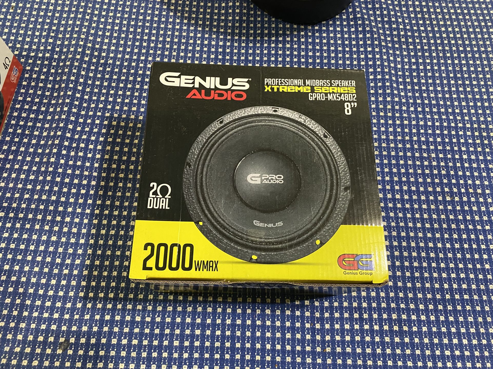 New 8” Genius Audio 2000w Max Power Dual Voice Coil Midrange Midbass Speaker $120 each